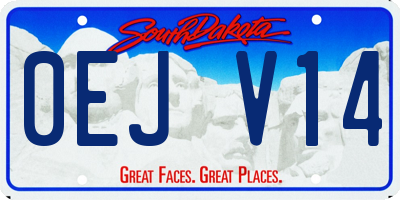 SD license plate 0EJV14