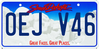 SD license plate 0EJV46