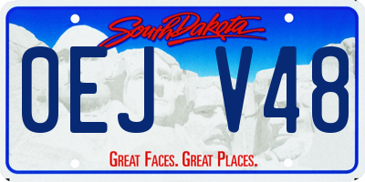 SD license plate 0EJV48