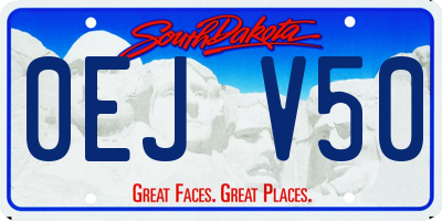 SD license plate 0EJV50