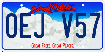 SD license plate 0EJV57