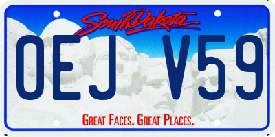 SD license plate 0EJV59