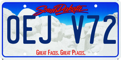 SD license plate 0EJV72