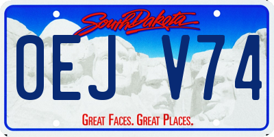 SD license plate 0EJV74