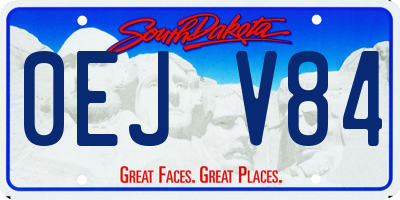 SD license plate 0EJV84