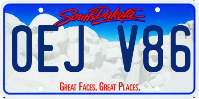 SD license plate 0EJV86