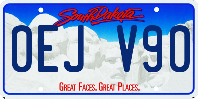 SD license plate 0EJV90