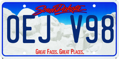 SD license plate 0EJV98