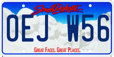 SD license plate 0EJW56