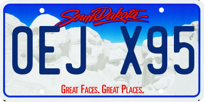 SD license plate 0EJX95