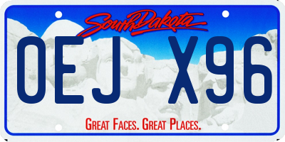 SD license plate 0EJX96