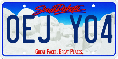 SD license plate 0EJY04