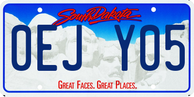 SD license plate 0EJY05