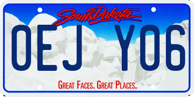 SD license plate 0EJY06