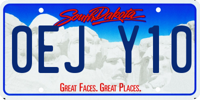 SD license plate 0EJY10