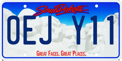 SD license plate 0EJY11