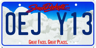 SD license plate 0EJY13