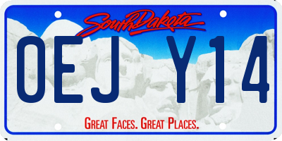 SD license plate 0EJY14
