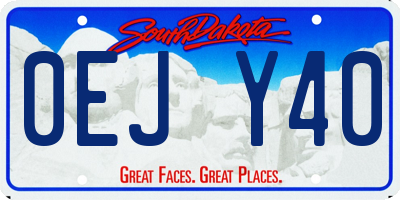 SD license plate 0EJY40