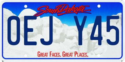 SD license plate 0EJY45