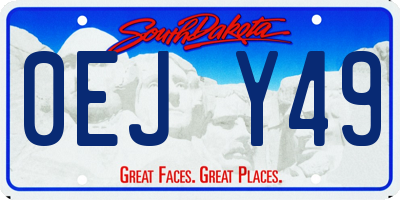 SD license plate 0EJY49