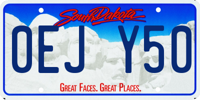SD license plate 0EJY50