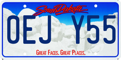 SD license plate 0EJY55