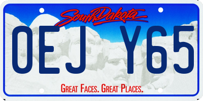 SD license plate 0EJY65