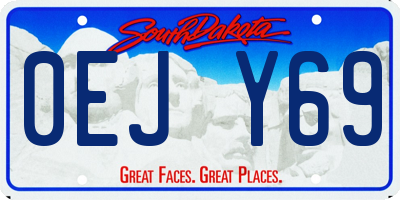 SD license plate 0EJY69