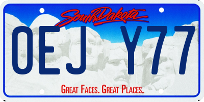 SD license plate 0EJY77