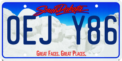 SD license plate 0EJY86
