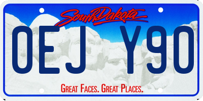 SD license plate 0EJY90
