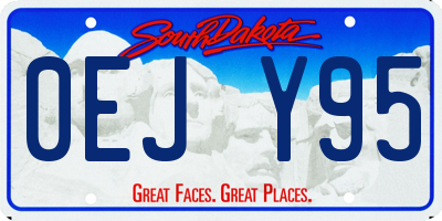 SD license plate 0EJY95
