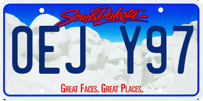 SD license plate 0EJY97