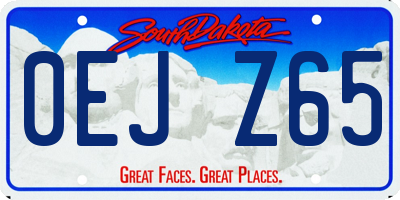 SD license plate 0EJZ65
