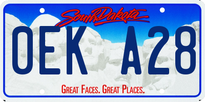 SD license plate 0EKA28