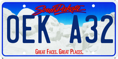 SD license plate 0EKA32