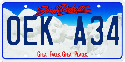 SD license plate 0EKA34