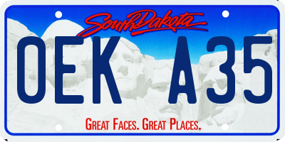 SD license plate 0EKA35