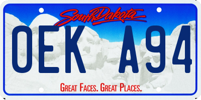 SD license plate 0EKA94