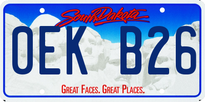 SD license plate 0EKB26