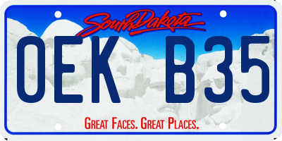 SD license plate 0EKB35