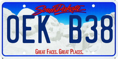 SD license plate 0EKB38
