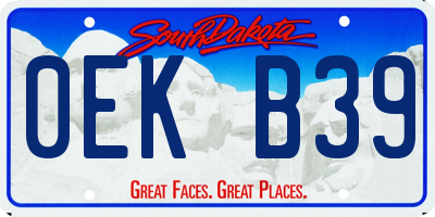 SD license plate 0EKB39