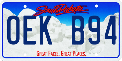 SD license plate 0EKB94