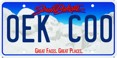 SD license plate 0EKC00