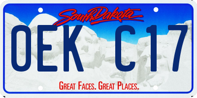 SD license plate 0EKC17