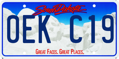 SD license plate 0EKC19