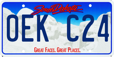 SD license plate 0EKC24