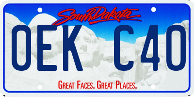SD license plate 0EKC40